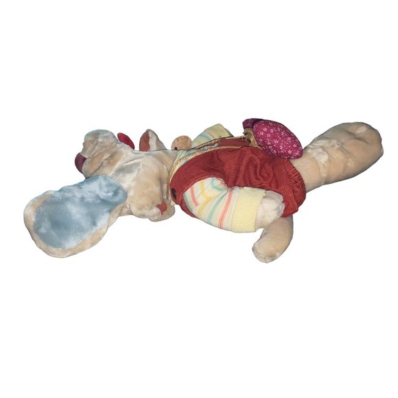 Ganz Bros Wrinkles the Dog Hand Puppet Plush Overalls Puppy 17” w/ Bone VTG‎ 80s - Picture 12 of 13